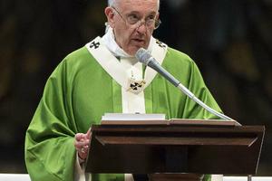 Pope Francis celebrates Mass at the close of the Synod on the Family in St. Peter’s Basilica on Oct. 25, 2015.