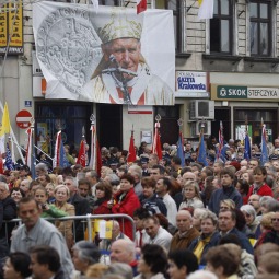 People take part in a Mass in the town of Wadowice, Poland, birtplace of Blessed Pope John Paul II, May 1. People take part in a Mass in the town of Wadowice, Poland, birtplace of Blessed Pope John Paul II, May 1.