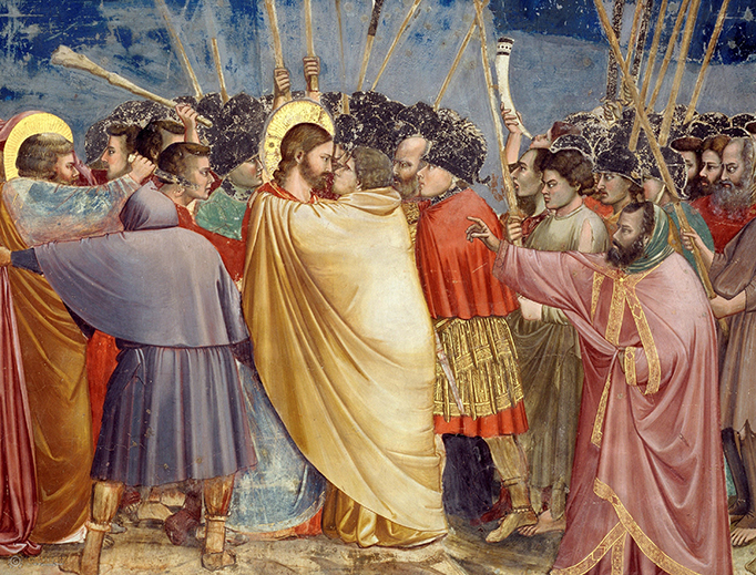 Giotto di Bondone, ‘The Arrest of Christ (Kiss of Judas)’, ca. 1305