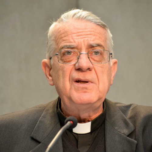 Vatican spokesman Father Federico Lombardi addresses journalists during a May 15, 2014, press conference.
