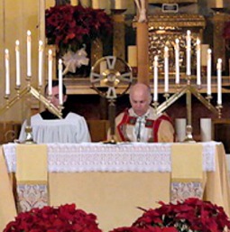 Archbishop Salvatore Cordileone celebrates vespers at St. Sebastian on Jan. 5.
