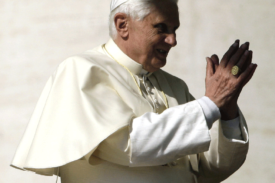 Pope Benedict XVI today at St. Peter's Square.