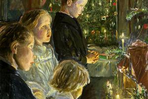 Leopold Graf von Kalckreuth (1855-1928), “Children by the Christmas Tree”