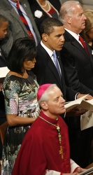 Obama attends church Jan. 21 for the first time in 5 months.