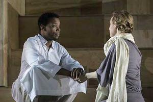 Wallace Smith as Jesus and Erin Davie as Mary Magdalene in Easter Mysteries.