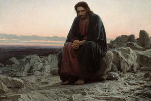 “Christ in the Desert” (Ivan Kramskoi, 1872)