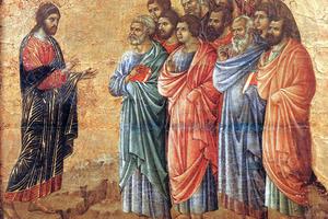 IMAGE: Duccio di Buoninsegna, “Appearance on the Mountain in Galilee,” c. 1310