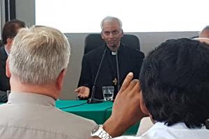 Father Tom Uzhunnalil speaks at Sept. 16 news conference.