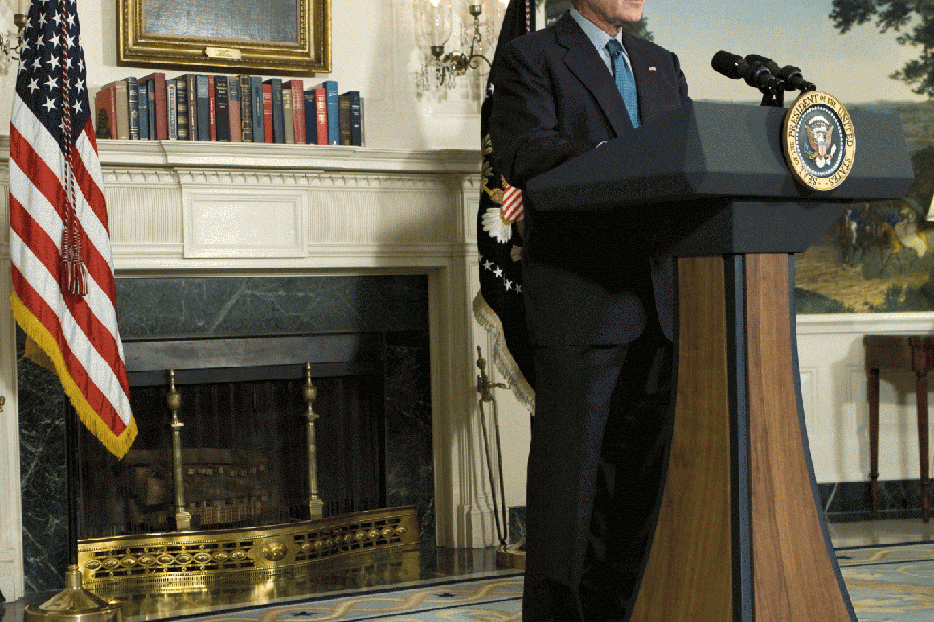 President Bush speaks Sept. 30 about the financial crisis.