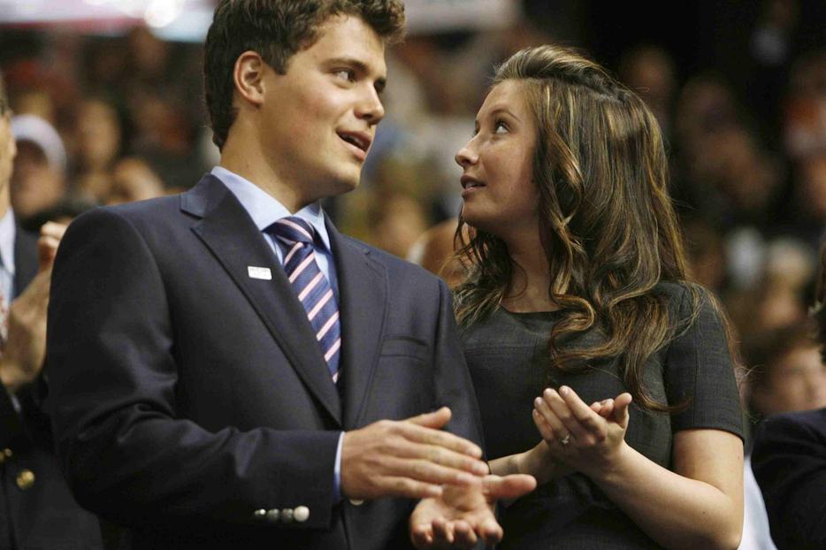 Levi Johnston and Bristol Palin at the 2008 Republican National Convention in St. Paul, Minnesota.