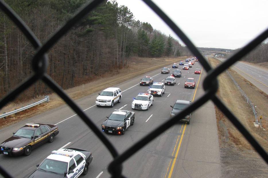 Funeral procession for Officer Tom Decker.