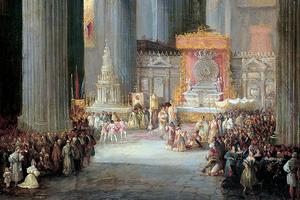 Genaro Pérez Villaamil, “Corpus Christi Procession Inside Seville Cathedral,” 1835