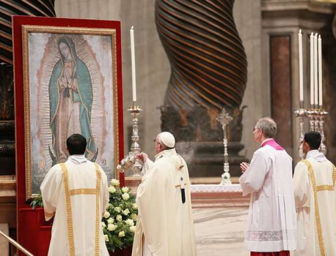 Pope Francis celebrates Mass on Dec. 12.