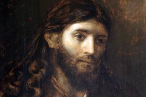 Circle of Rembrandt, “Head of Christ Facing Right,” ca. 1650