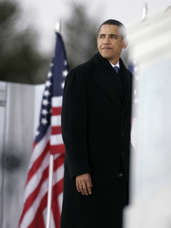 Obama at the Lincoln Memorial Jan. 18.