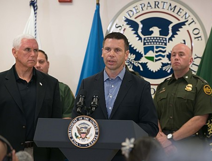 Vice President Mike Pence, Acting Homeland Security Secretary Kevin McAleenan and a congressional delegation visit Customs and Border Protection facilities in McAllen, Tx, 2019. 