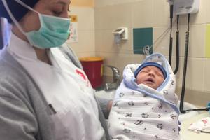 Each year 4,800 babies are delivered at Holy Family Hospital, a Catholic teaching hospital. 