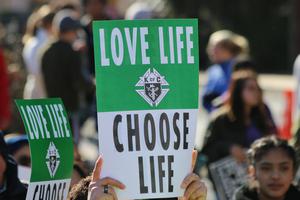 Pro-lifers attend the March for Life 2018.