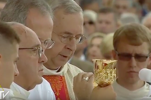 Pope Francis celebrating Mass at the Shrine of Our Lady of Czestochowa, Poland, July 28, 2016.