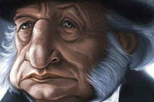 George C. Scott as Scrooge by Robert Doucette