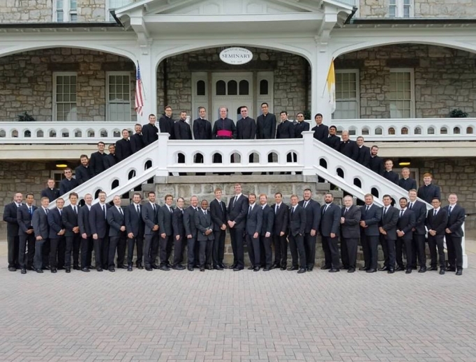 The new seminarians at Mount St. Mary’s Seminary. 