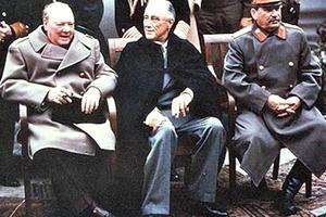 Top, President Franklin Roosevelt, flanked by British Prime Minister Winston Churchill and Soviet dictator Joseph Stalin, at the Yalta summit in February 1945, two months before his death. Below, Middle, John F. Kennedy, campaigning for president in 1960, was plagued by Addison's disease, which required regular shots of cortisone, for his adult life. Bottom, President Woodrow Wilson and his wife, first lady Edith Bolling Wilson, smile in this undated photo. It has long been believed that Wilson was unable to govern the country in the latter part of his second term due to mental and physical illness. Some historians argue that Wilson handed over the keys to the ship of state to his wife.