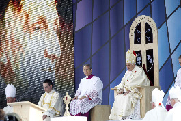 Pope Benedict XVI leads Mass and the beatification of Cardinal John Henry Newman Sept. 19 at Cofton Park in Birmingham, England.