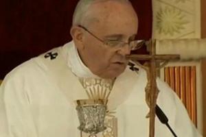 Pope Francis celebrates Sunday Mass at Rizal Park in Manila on Jan. 18.
