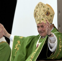 WELCOME HOME. Pope Benedict XVI leads a Catholic Mass for 70,000 visitors at Olympiastadion on Sept. 22 in Berlin. Pope Benedict, who is German, was in Berlin for the first part of a four-day visit to Germany. 