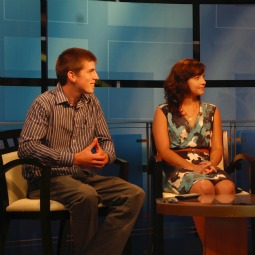 Melinda Collins and George Simon are interviewed for Currents, the Catholic daily news program that airs on NET-NY in the Diocese of Brooklyn.