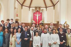 Last year’s converts at the Easter vigil 2019 at St. Anthony Catholic Church in Hillsdale, Michigan, attest to the faith-affirming experience of many students at Hillsdale College. 