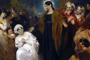 George Henry Harlow, “The Virtue of Faith: Christ Heals the Bleeding Woman,” 1817