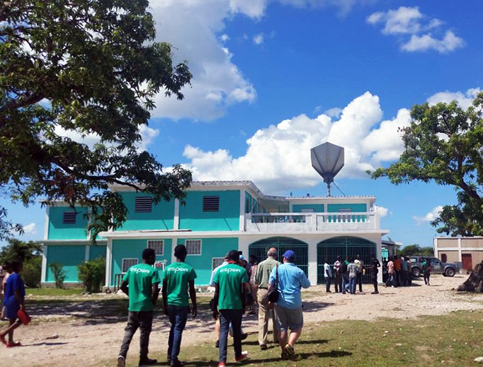 The main building at Pwoje Espwa in Les Cayes, Haiti. 
