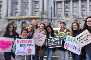 Pro-lifers young and old, from seminarians to families, support the unborn in San Francisco each year. 