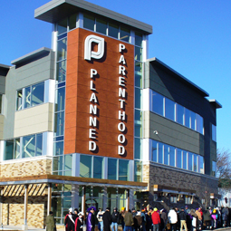 Knights of Columbus and others gather in St. Paul’s Midway section for this prayer event in front of the city’s Planned Parenthood.