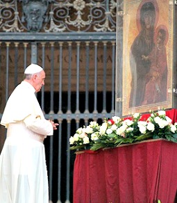 Pope Francis leads a prayer vigil for peace in Syria in St. Peter's Square on Sept. 7.
