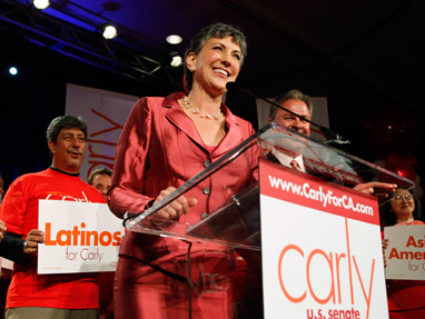 Former Hewlett-Packard CEO Carly Fiorina addresses the 2008 Republican National Convention in St. Paul, Minn. 