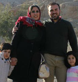 Imprisoned pastor Saeed Abedin with his family.