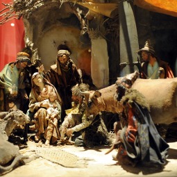 JOHN PAUL'S NATIVITY. A Nativity titled 'Crib' from Vatican City, made of ceramic, wood and textiles, donated by Pope John Paul II, is displayed in the International Nativity Museum, which reopened Dec. 18 in the West Bank town of Bethlehem. Originally opened on the ground floor of the Salesian convent in Bethlehem on Christmas Eve in 1999, the museum was closed a few months later following the outbreak of the second intifada. 