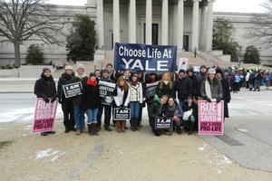 Students part of Choose Life at Yale at the March for Life