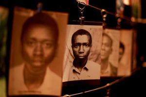 Inside the Kigali Genocide Memorial Center 
