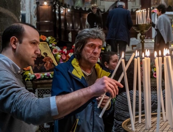 Sant'Egidio prayer memorial in the Basilica of Santa Maria in Trastevere Feb. 2, 2020.