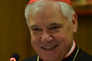 Cardinal Gerhard Müller, prefect of the Congregation for the Doctrine of the Faith, addresses the Humanum colloquium Nov. 18 in the Vatican’s Synod Hall.