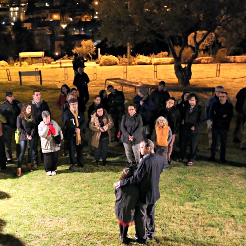 Tag Meir, a coalition of 40 Israeli Jewish organizations promoting an end to hatred, held a vigil on Feb. 26, the day suspected Jewish extremists torched a Greek Orthodox seminary in Jerusalem.
