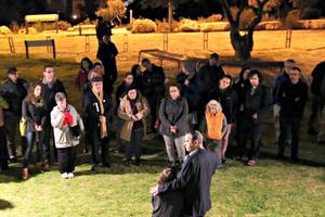 Tag Meir, a coalition of 40 Israeli Jewish organizations promoting an end to hatred, held a vigil on Feb. 26, the day suspected Jewish extremists torched a Greek Orthodox seminary in Jerusalem.
