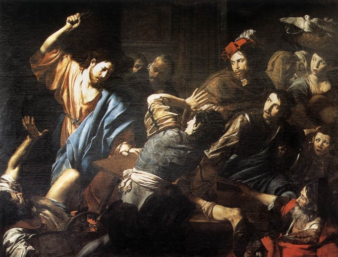 Christ Driving the Money Changers Out of the Temple, Valentin de Boulogne
