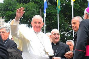 Pope Francis in Rio de Janeiro for World Youth Day, July 24, 2013.