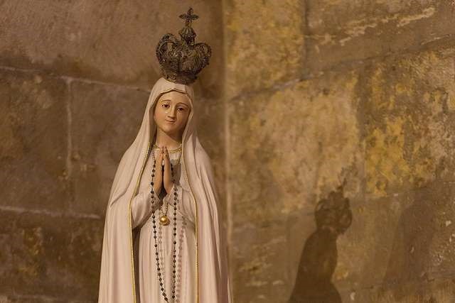 Our Lady of Fatima statue in Lisbon, Portugal, May 9.
