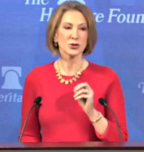 Carly Fiorina speaks Jan. 20 at 'Welcoming Everyday Life,' sponsored by the Heritage Foundation.