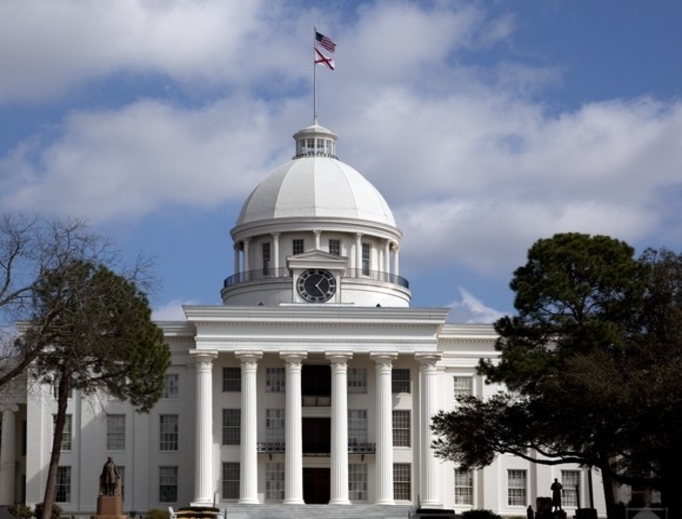 The statehouse of Alabama in Montgomery. 